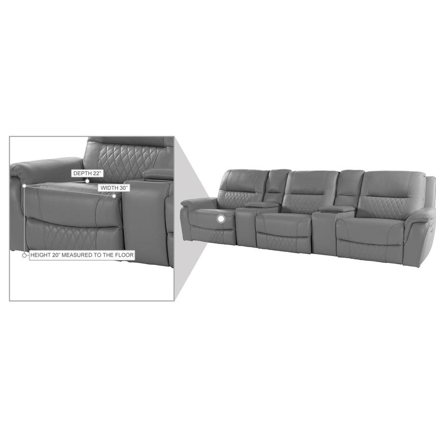 Ivone Home Theater Leather Seating with 5PCS/3PWR  alternate image, 17 of 17 images.