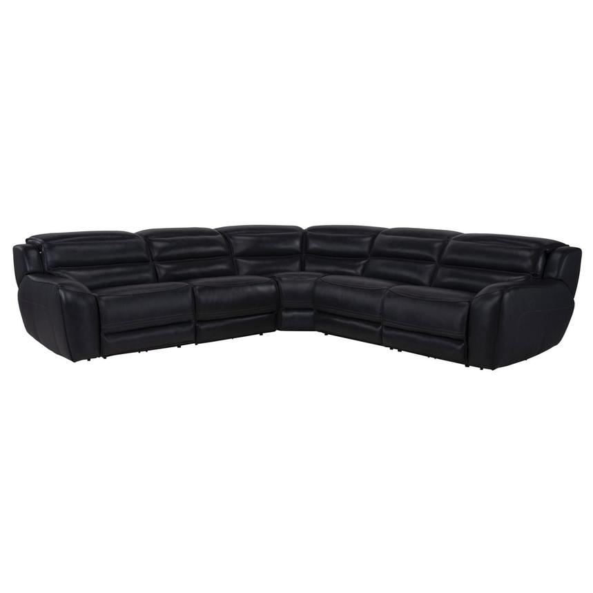Cosmo II Blueberry Leather Power Reclining Sectional with 5PCS/3PWR main image, 1 of 10 images.