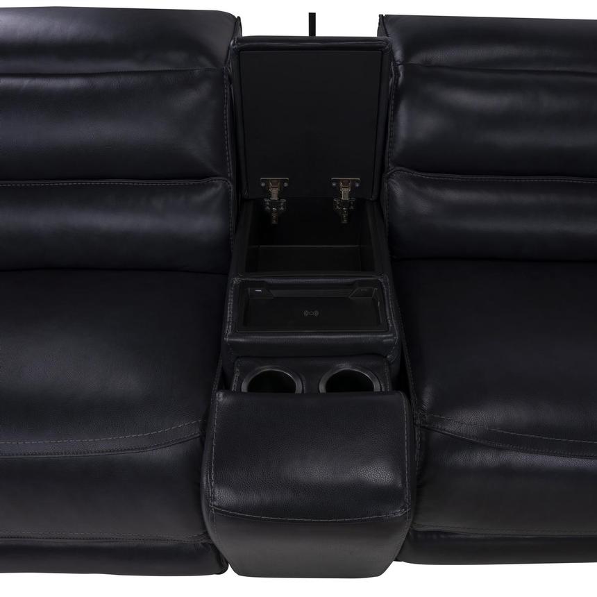 Cosmo II Blueberry Leather Power Reclining Sectional with 7PCS/3PWR alternate image, 8 of 15 images.