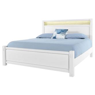 Roca White King Platform Bed