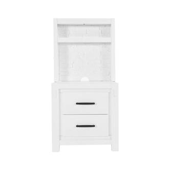 Roca White Nightstand w/Pier Units
