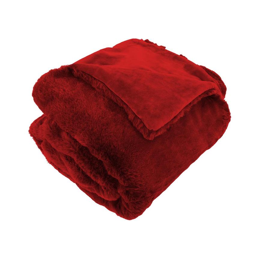 Rosy Red Throw Blanket