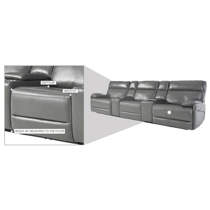 Benz Gray Home Theater Leather Seating with 5PCS/2PWR  alternate image, 13 of 13 images.