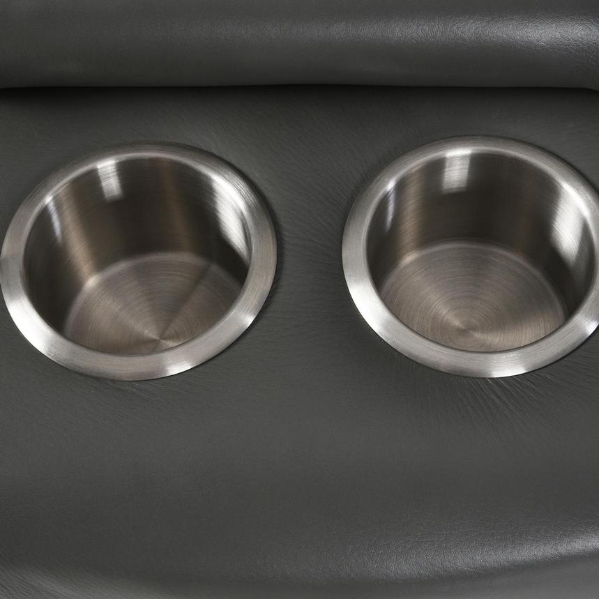 Benz Gray Leather Power Reclining Sectional with 6PCS/3PWR alternate image, 10 of 13 images.