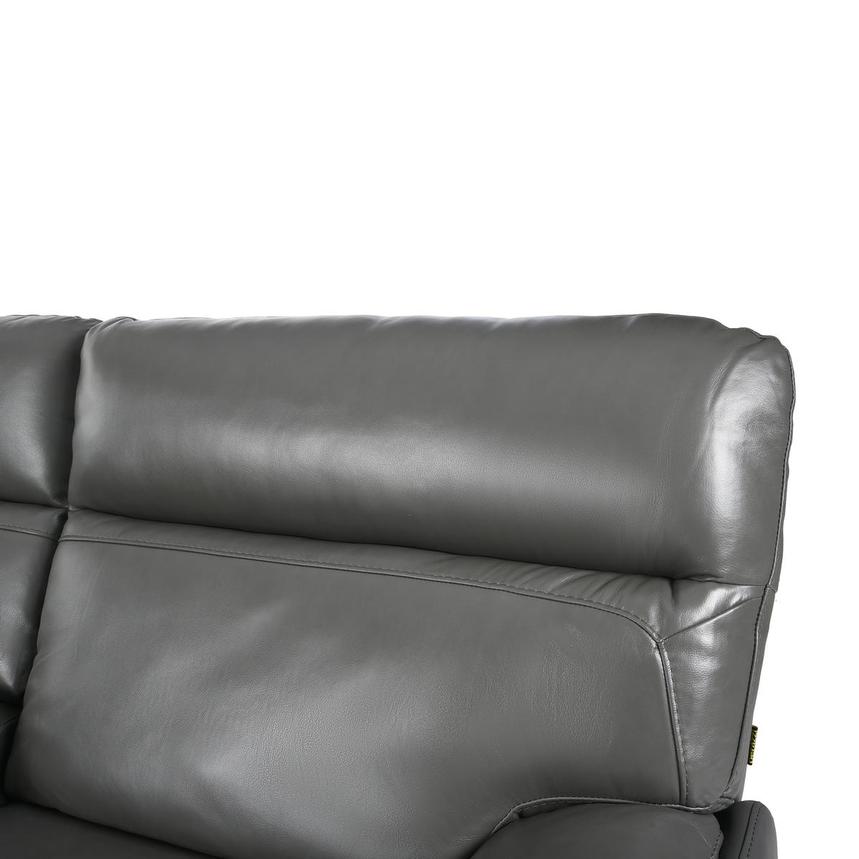Benz Gray Leather Power Reclining Sectional with 7PCS/3PWR alternate image, 8 of 14 images.