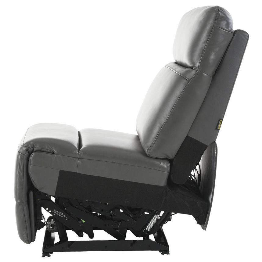 Benz Gray Armless Power Recliner  alternate image, 3 of 5 images.