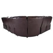 Gio Brown Leather Power Reclining Sectional with 6PCS/3PWR  alternate image, 4 of 16 images.