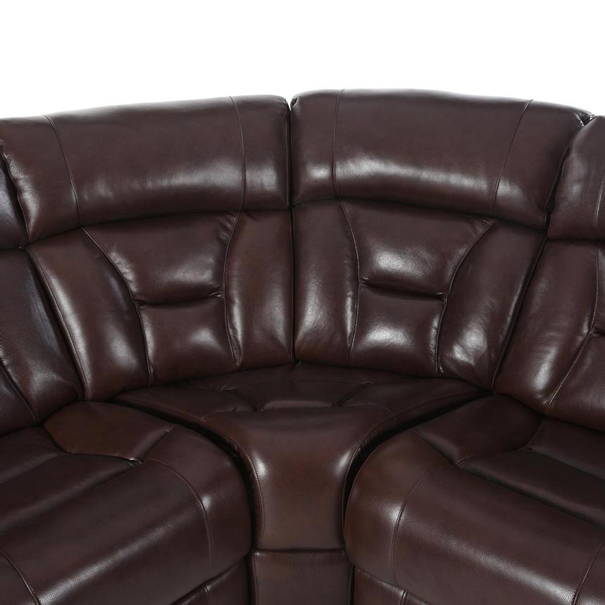 Gio Brown Leather Power Reclining Sectional with 6PCS/3PWR  alternate image, 5 of 16 images.