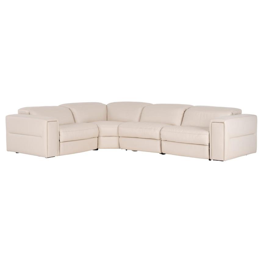 Trevor Leather Corner Sofa with 4PCS/2PWR main image, 1 of 11 images.