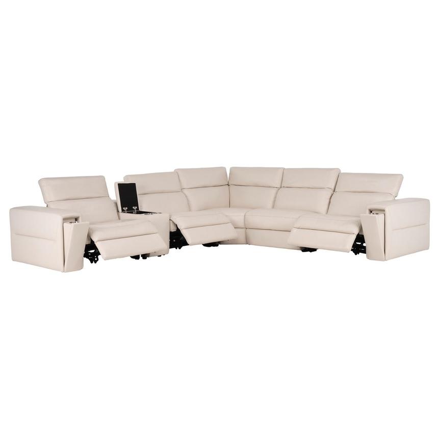 Trevor Leather Corner Sofa with 6PCS/3PWR  alternate image, 2 of 11 images.