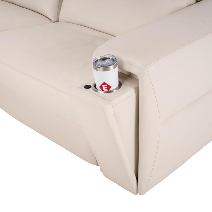 Trevor Leather Corner Sofa with 6PCS/2PWR alternate image, 8 of 12 images.