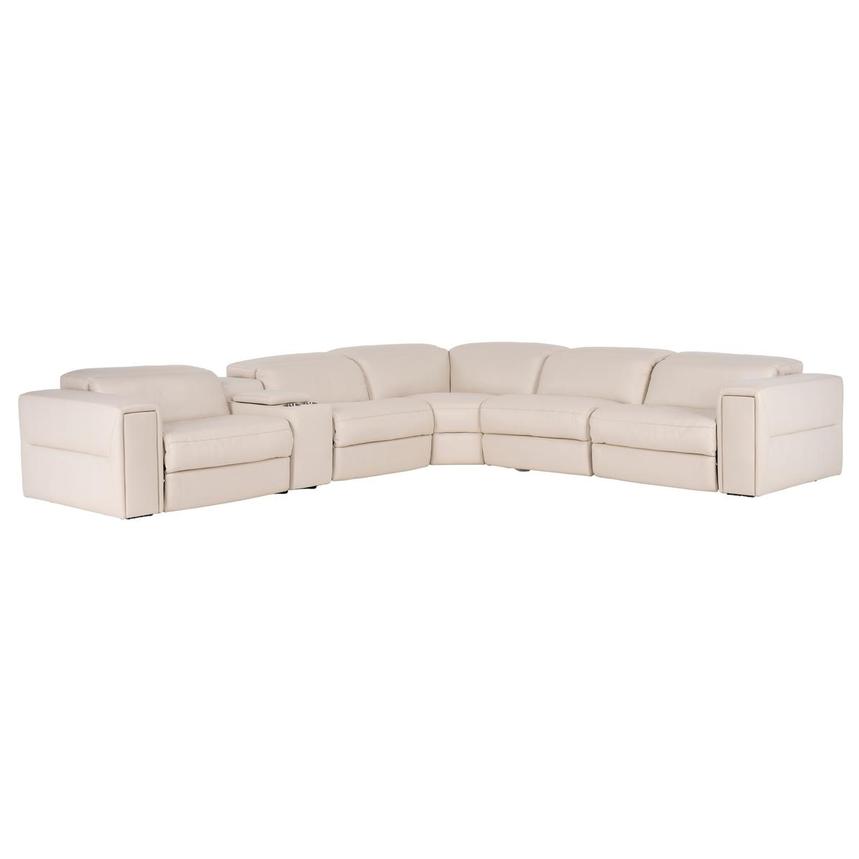 Trevor Leather Corner Sofa with 6PCS/3PWR main image, 1 of 12 images.