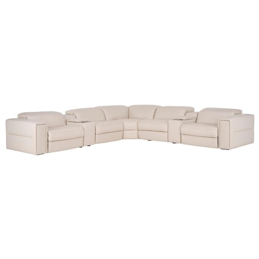 Trevor Leather Corner Sofa with 7PCS/3PWR main image, 1 of 13 images.