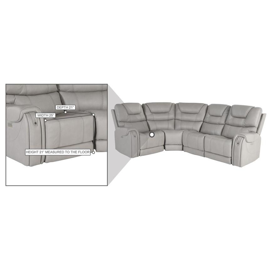 Capriccio Gray Power Reclining Sectional with 4PCS/2PWR  alternate image, 10 of 10 images.