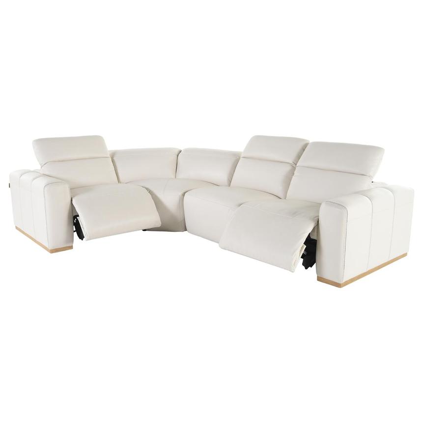 Galak Leather Power Reclining Sectional with 4PCS/2PWR alternate image, 3 of 6 images.