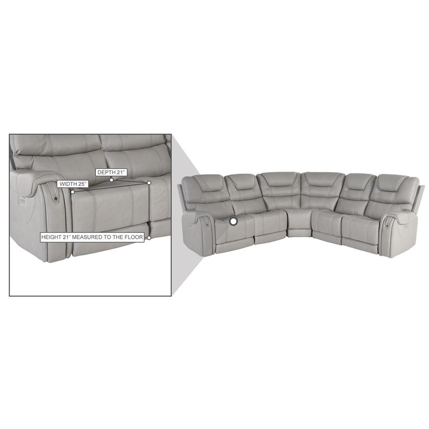 Capriccio Gray Power Reclining Sectional with 5PCS/2PWR  alternate image, 10 of 10 images.