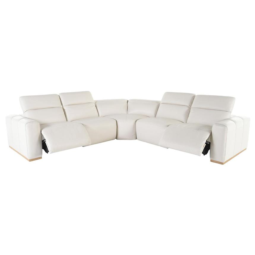 Galak Leather Power Reclining Sectional with 5PCS/2PWR alternate image, 3 of 6 images.