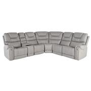 Capriccio Gray Power Reclining Sectional with 6PCS/2PWR  main image, 1 of 13 images.