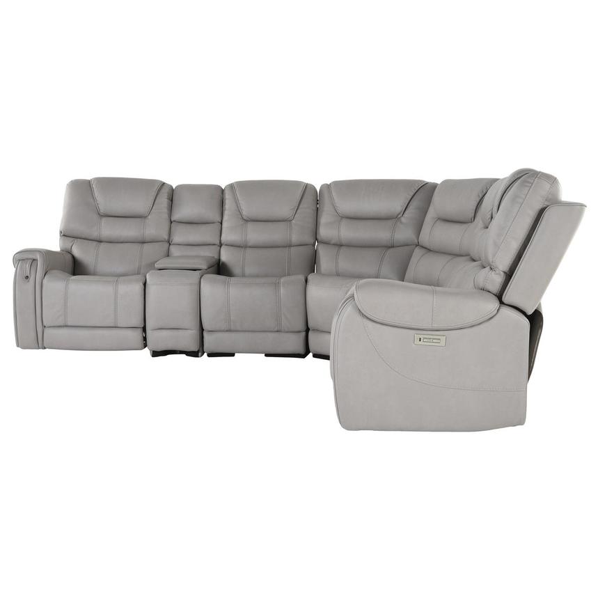 Capriccio Gray Power Reclining Sectional with 6PCS/3PWR  alternate image, 3 of 13 images.
