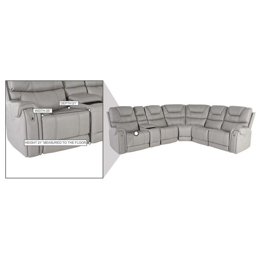 Capriccio Gray Power Reclining Sectional with 6PCS/3PWR  alternate image, 13 of 13 images.