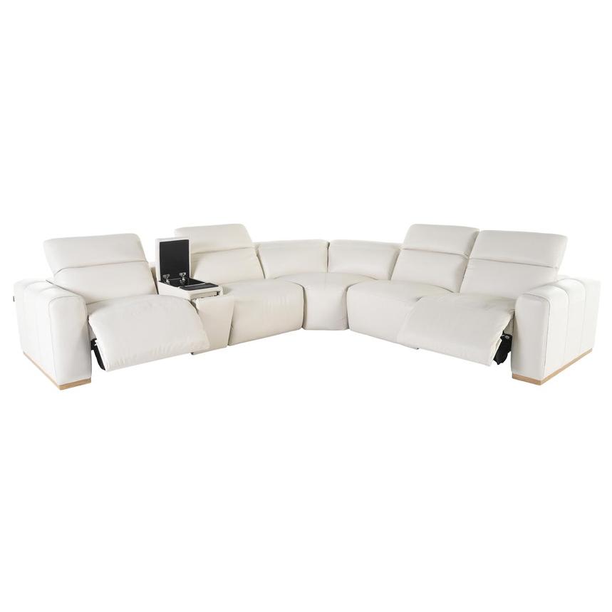 Galak Leather Power Reclining Sectional with 6PCS/2PWR alternate image, 3 of 10 images.