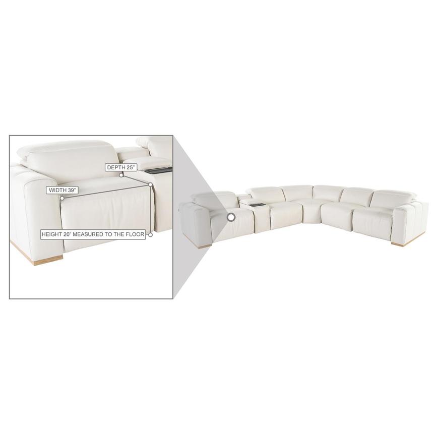 Galak Leather Power Reclining Sectional with 6PCS/2PWR  alternate image, 10 of 10 images.