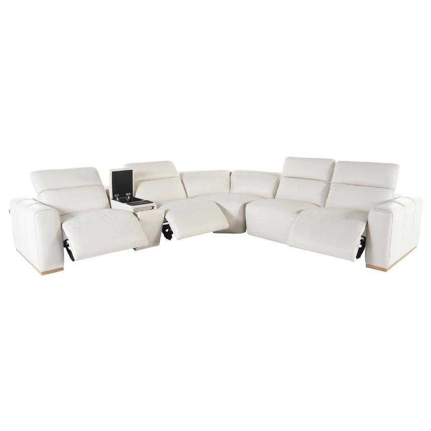 Galak Leather Power Reclining Sectional with 6PCS/3PWR  alternate image, 3 of 10 images.