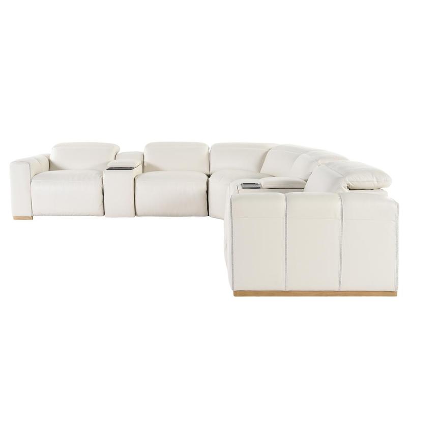 Galak Leather Power Reclining Sectional with 7PCS/3PWR  alternate image, 3 of 9 images.