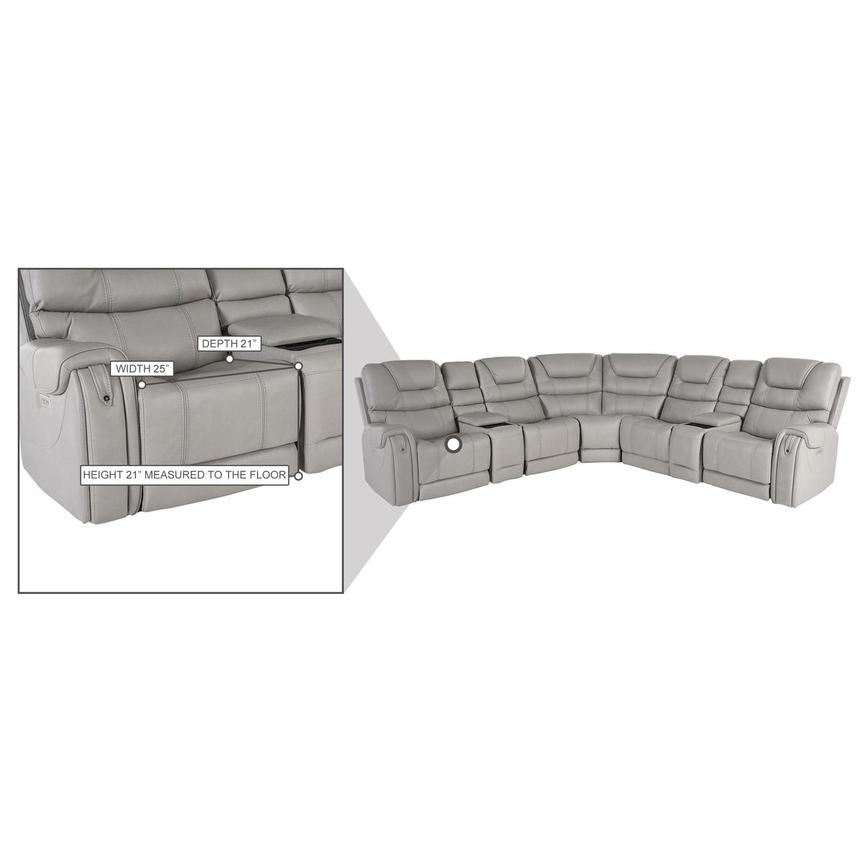 Capriccio Gray Power Reclining Sectional with 7PCS/3PWR  alternate image, 14 of 14 images.