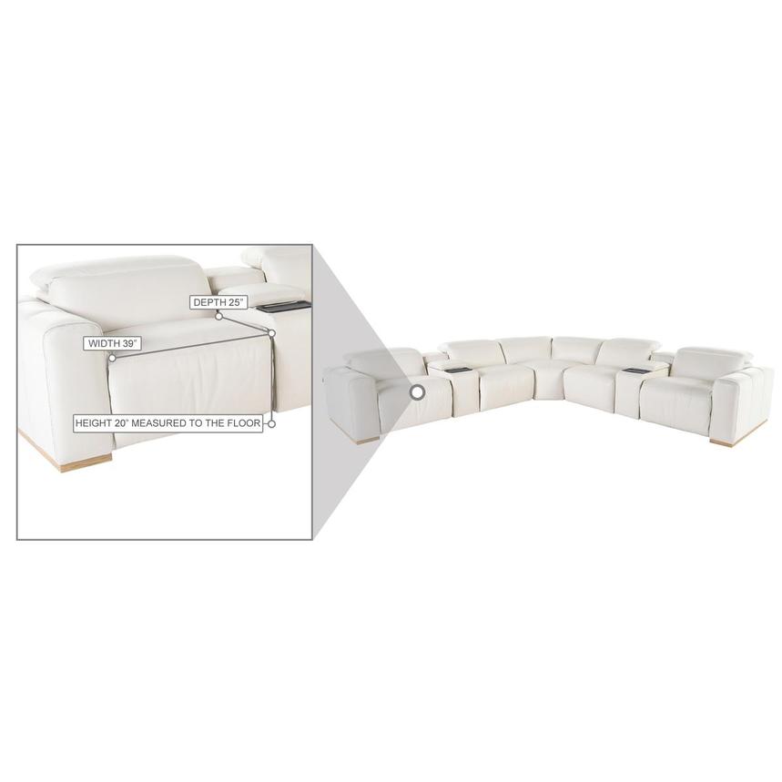 Galak Leather Power Reclining Sectional with 7PCS/3PWR alternate image, 10 of 10 images.