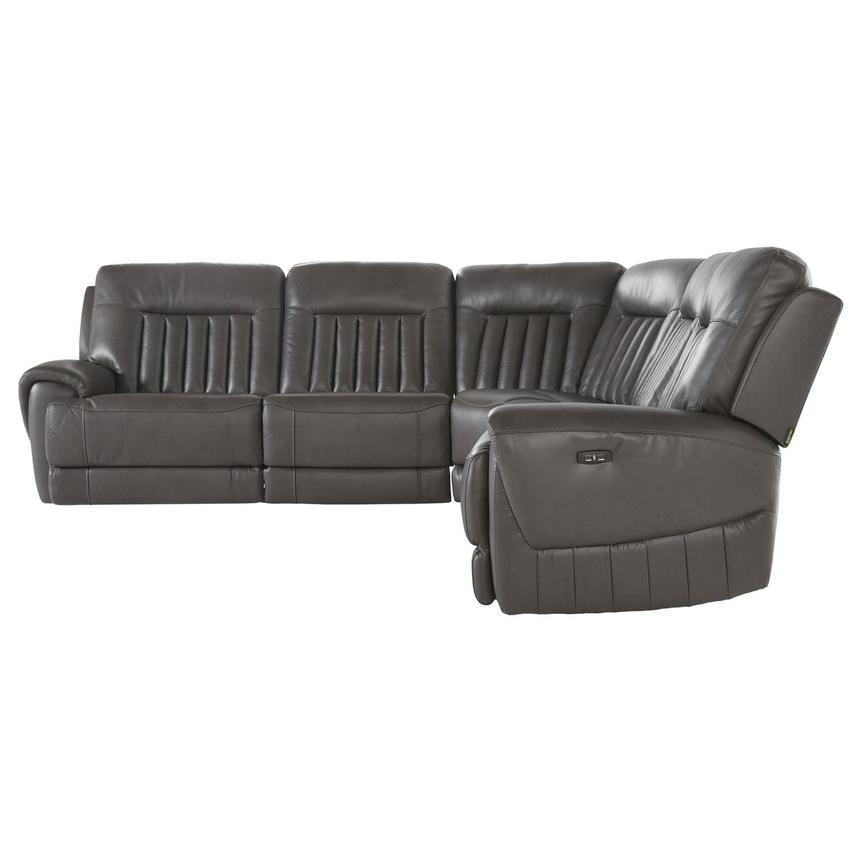 Devin Leather Corner Sofa with 5PCS/3PWR  alternate image, 3 of 5 images.