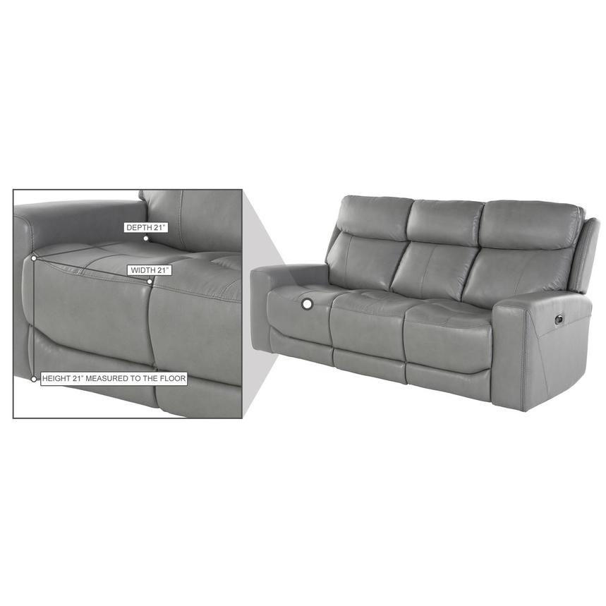Ozzy Leather Power Reclining Sofa  alternate image, 5 of 5 images.