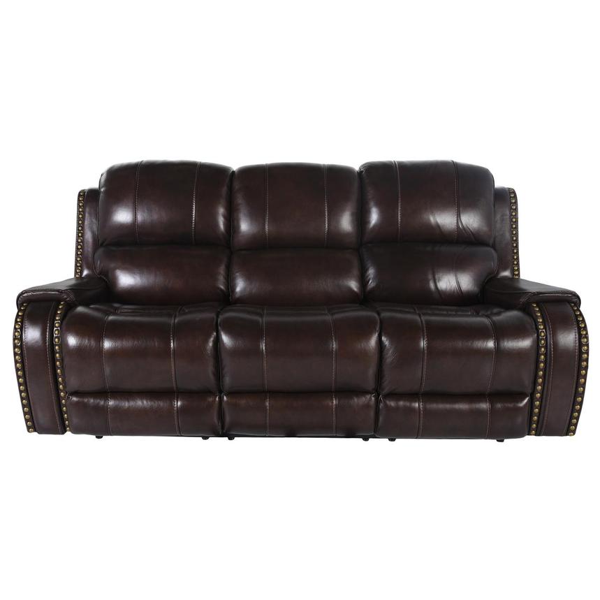 Durham Brown Leather Power Reclining Sofa main image, 1 of 6 images.