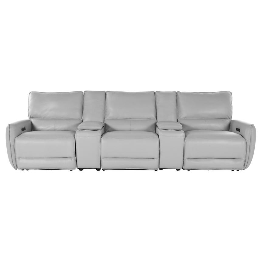 Home Theater Leather Seating with 5PCS/2PWR El Dorado Furniture