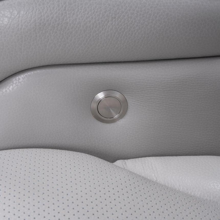 Pummel Gray Leather Power Recliner alternate image, 11 of 12 images.