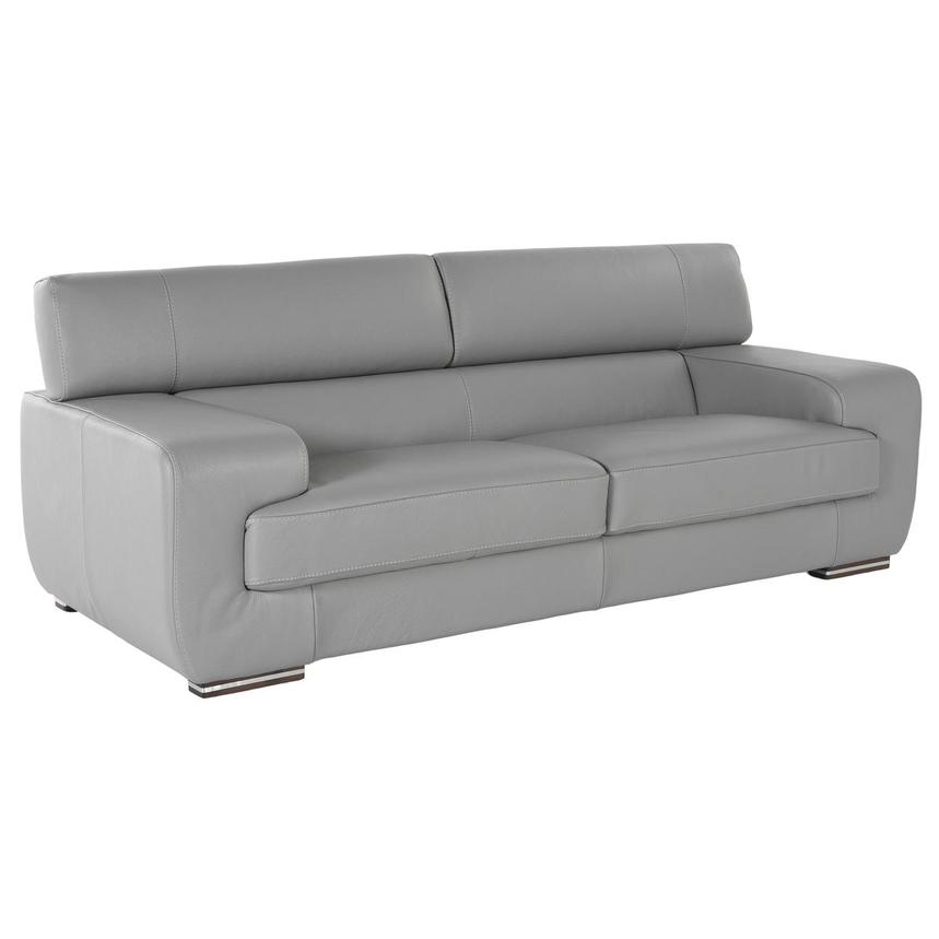 Grace Gray Leather Sofa alternate image, 3 of 5 images.