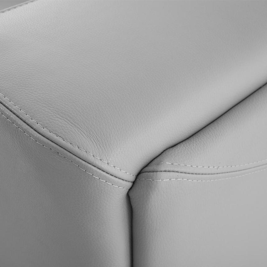Anchi Silver Oversized Leather Sofa w/3PWR alternate image, 6 of 9 images.