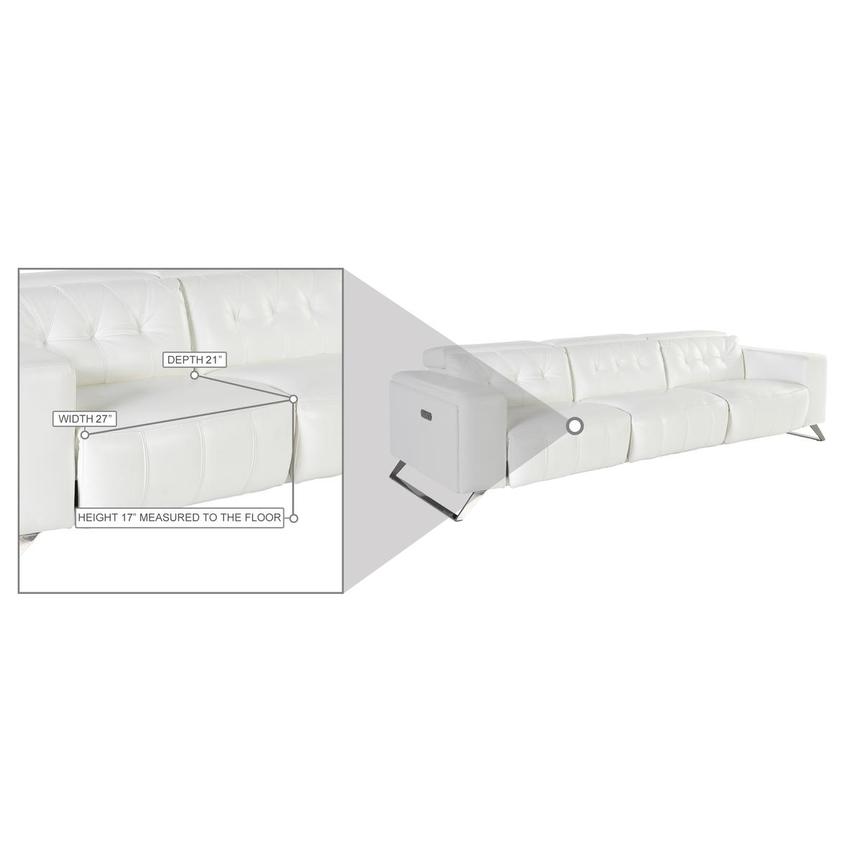 Anchi White Oversized Sofa w/3PWR  alternate image, 5 of 5 images.