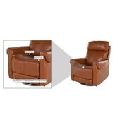 Rogelio Tan Leather Power Recliner  alternate image, 6 of 6 images.