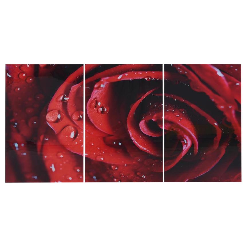 Rose Set of 3 Acrylic Wall Art  main image, 1 of 2 images.