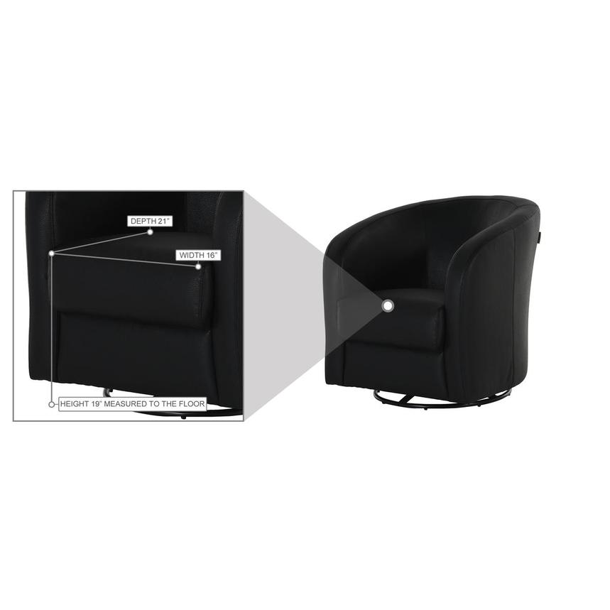 Delia Black Accent Chair alternate image, 6 of 6 images.
