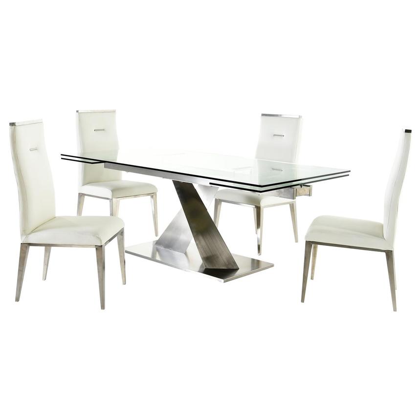 Knox/Gavin White 5-Piece Dining Set  main image, 1 of 5 images.
