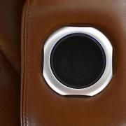 Pummel Tan Leather Power Recliner  alternate image, 7 of 9 images.