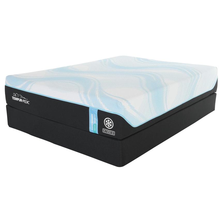 LuxeBreeze Hybrid-Medium Queen Mattress w/Regular Foundation by Tempur-Pedic main image, 1 of 3 images.