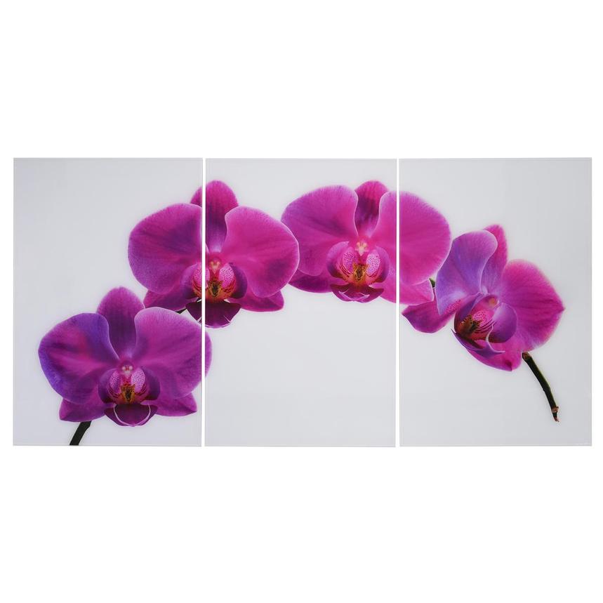 Orchidee Pink Set of 3 Acrylic Wall Art main image, 1 of 2 images.