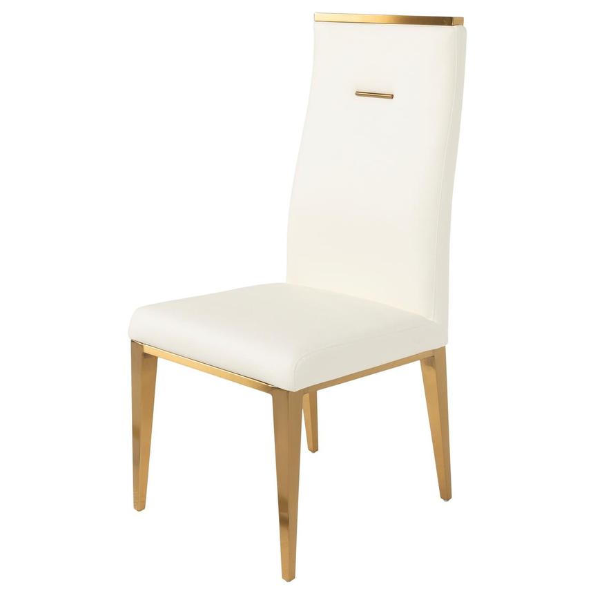 Hyde White/Gold Side Chair  main image, 1 of 8 images.