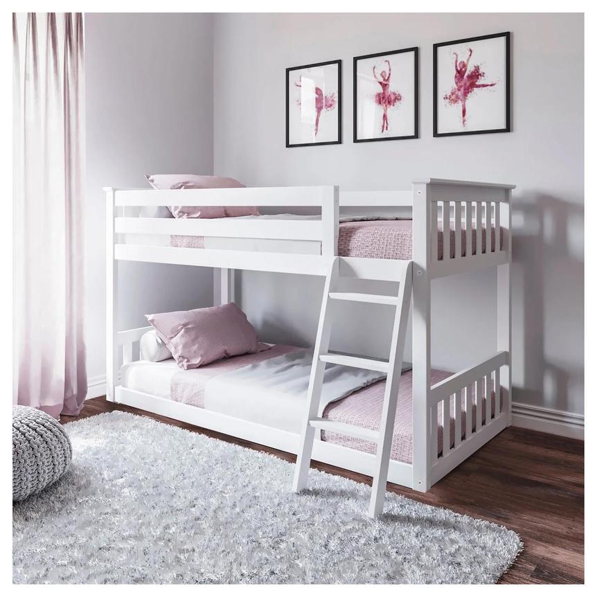 Ayden White Twin Low Bunk Bed El Dorado Furniture