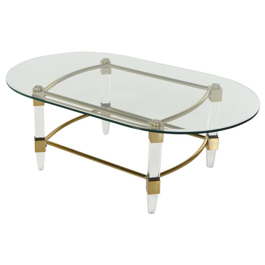 Caroline Gold Oval Coffee Table  main image, 1 of 2 images.