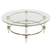 Caroline Gold Round Coffee Table  alternate image, 2 of 2 images.