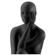 Pensive Black Sculpture  alternate image, 4 of 4 images.